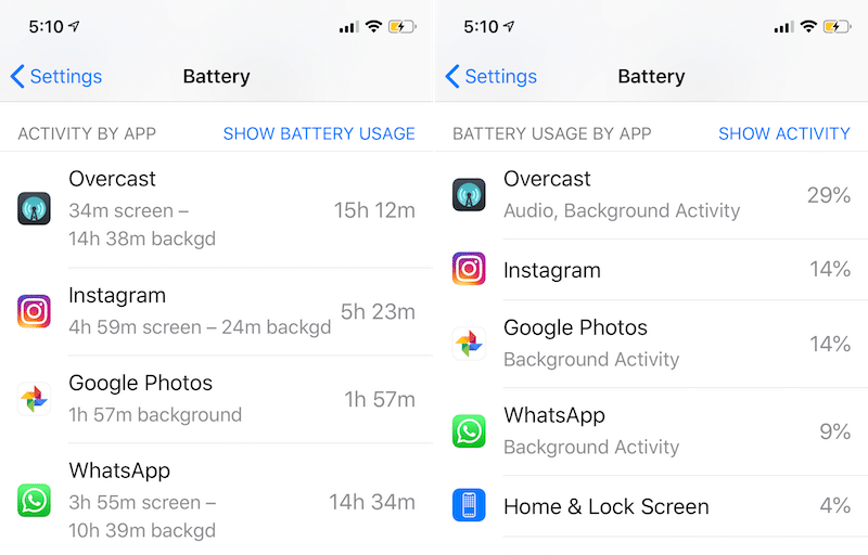 iOS 12 Battery Draining Apps 4