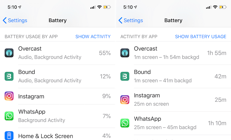 iOS 12 Battery Draining Apps 5