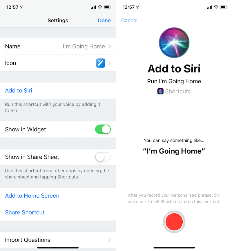 iOS 12 Create Siri Shortcuts App 6