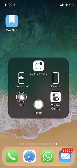 Take Screenshot on iPhone XS with Assistive Touch