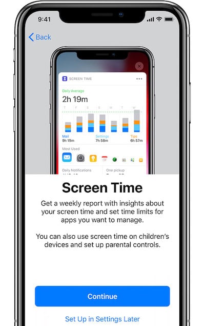 Set up iPhone XS and iPhone XS Max - Screen Time