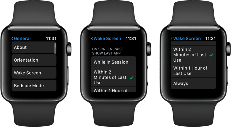 Apple Watch Wake Screen