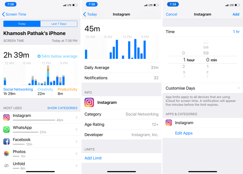 How to Monitor Screen Time Instagram Facebook 1