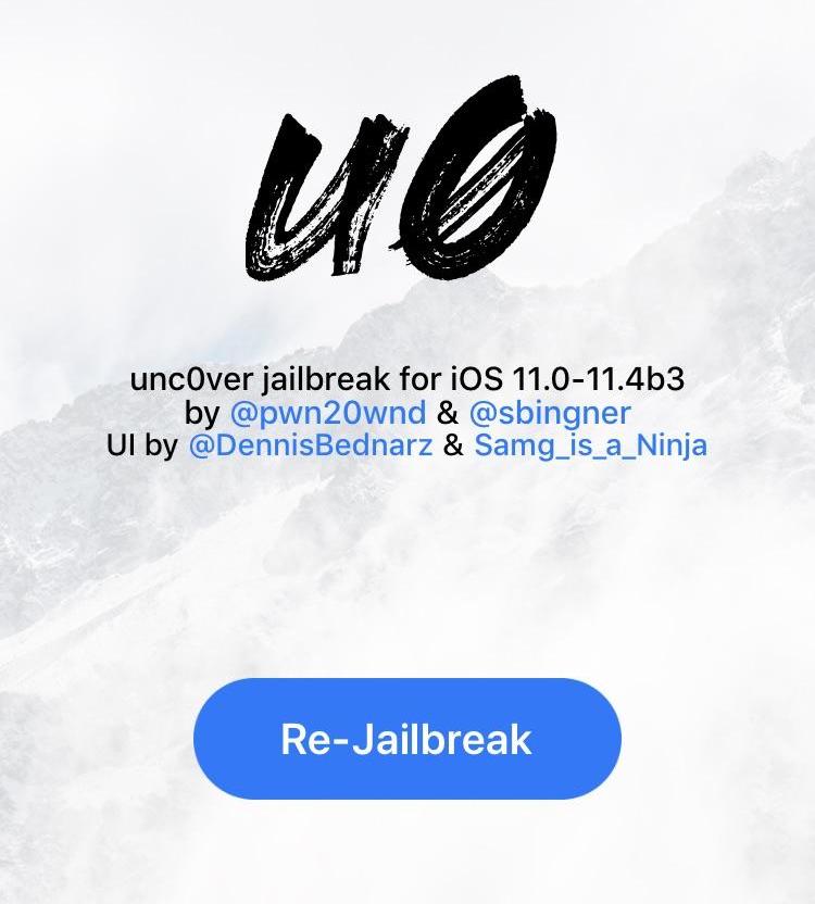 Unc0ver ReJailbreak
