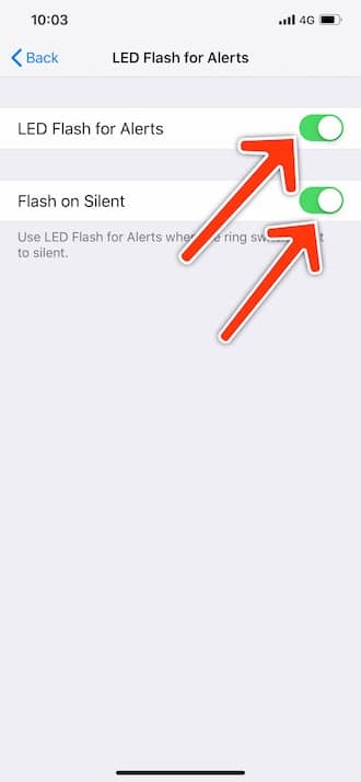 Enable iPhone Flash Alerts