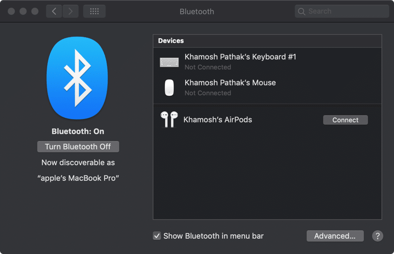 AirPods Not Connecting to Mac 3