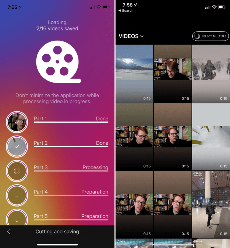 Instagram Stories Video Longer 15 Seconds iPhone 4