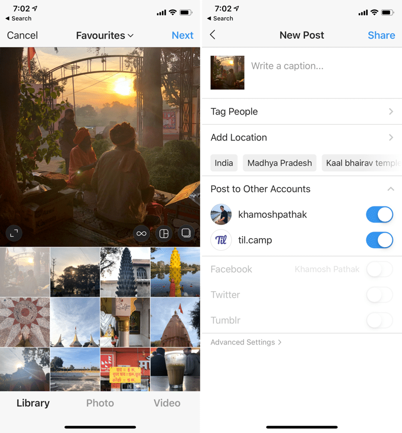 Post Multiple Images to Instagram At Once