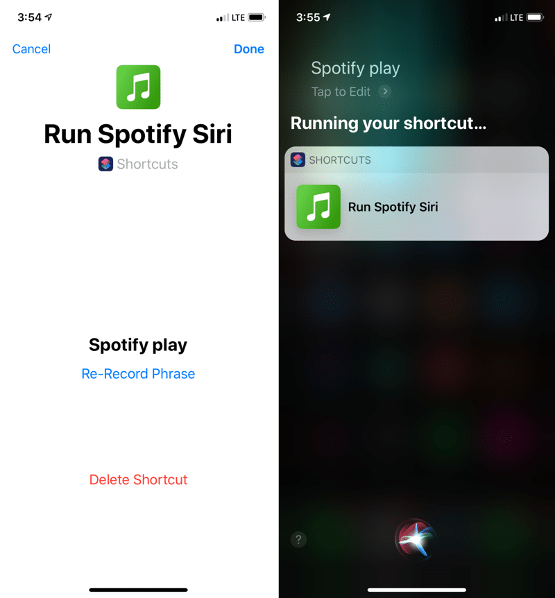 Spotify Siri Shortcuts for iPhone 6