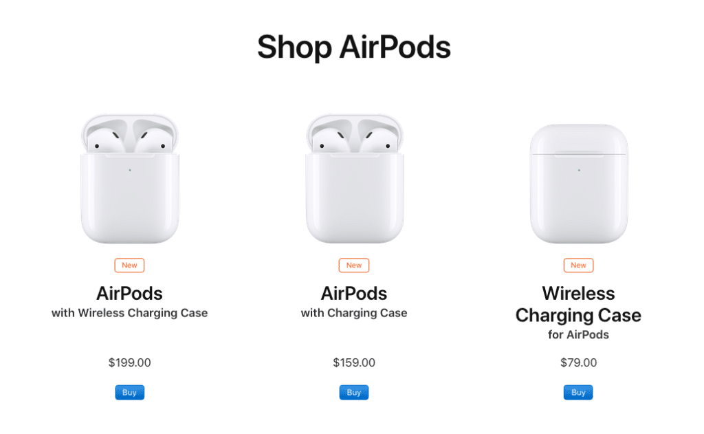 AirPods Pricing