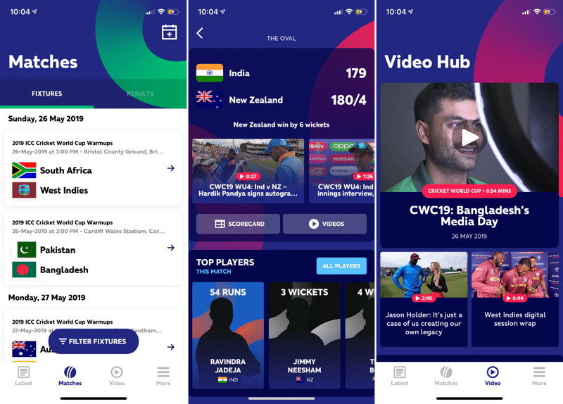 ICC Cricket World Cup Official App