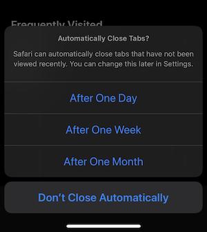 Automatically Close Safari Tabs