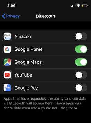 iOS 13 Bluetooth Permission