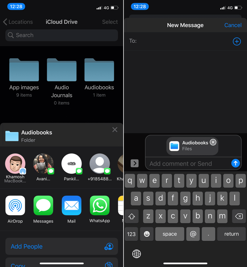 iOS 13 Share iCloud Folder