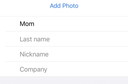 iPhone Contacts Add Nickname