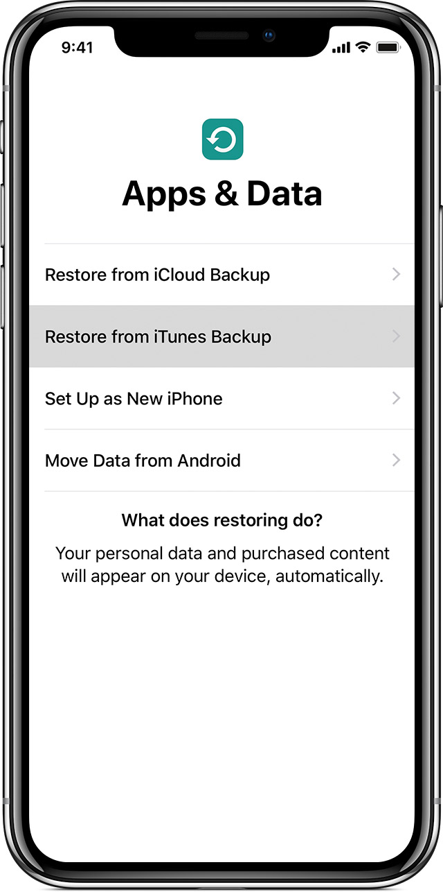 iPhone Restore Data iTunes