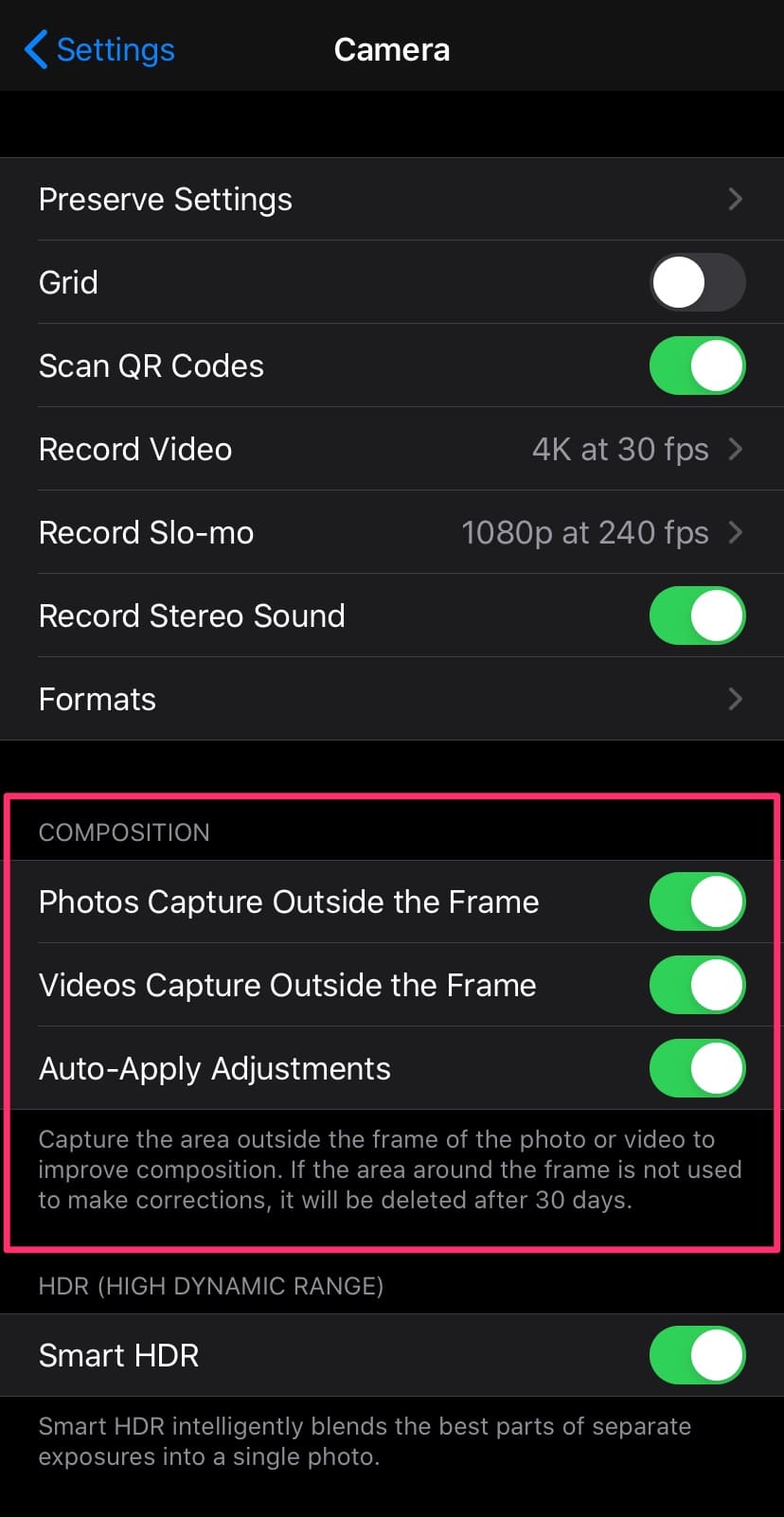 iPhone 11 Capture Photos Outside of Frame
