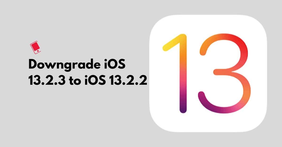 Downgrade iOS 13.2.3 to iOS 13.2.2 for checkra1n