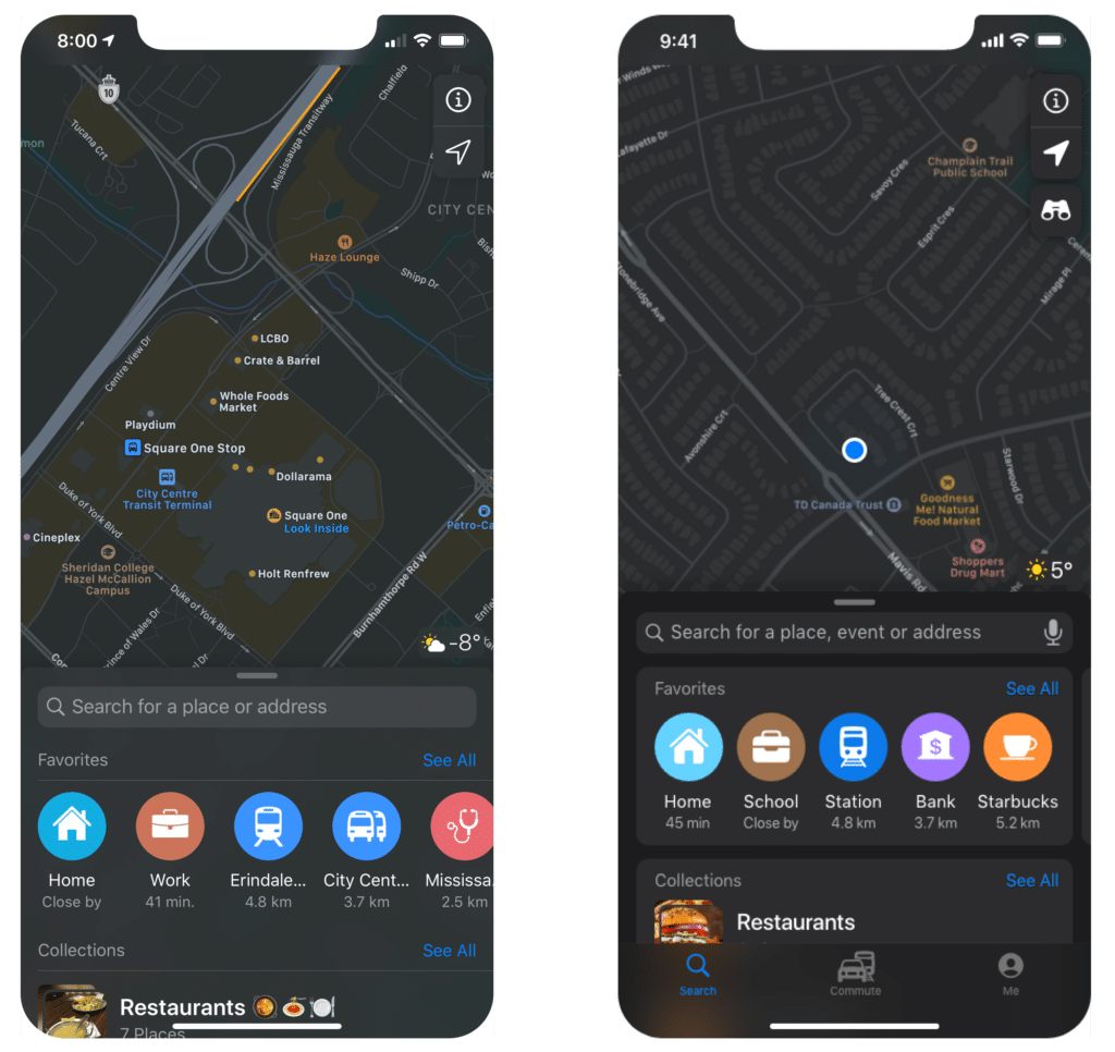 Apple Maps UI Concept - Tab Interface