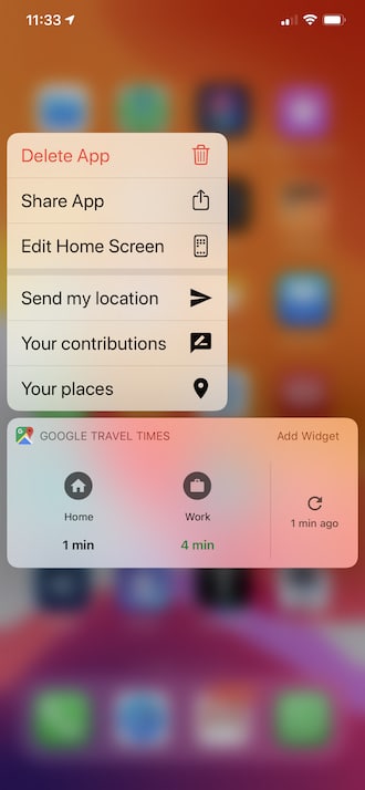 Google Maps for iPhone - Navigate to Home and Work Address