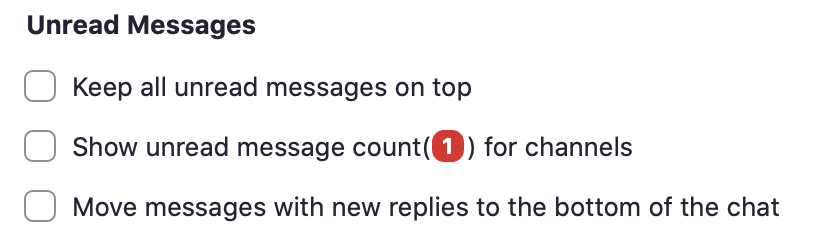 Zoom Message Count