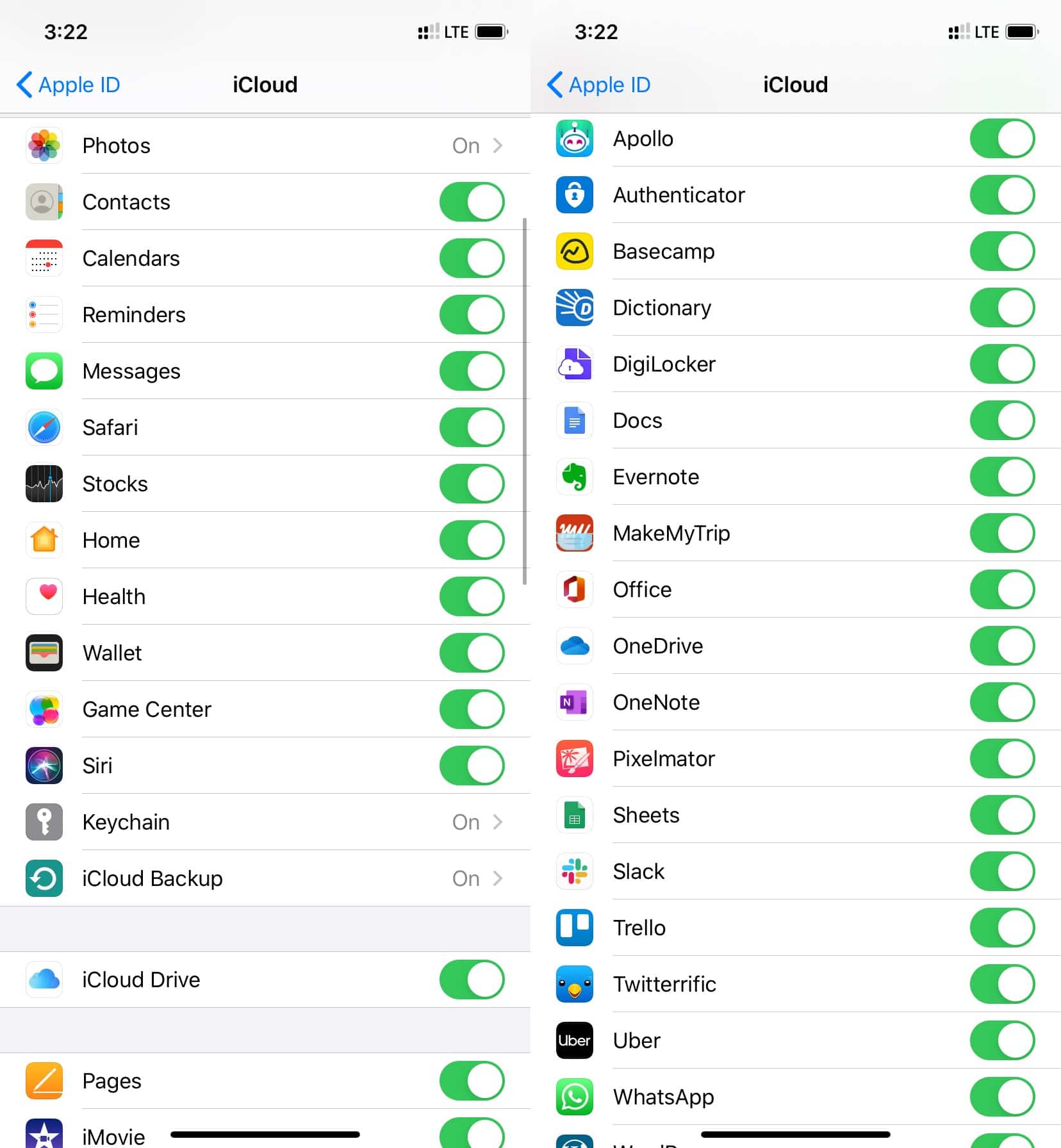 apps data in iCloud