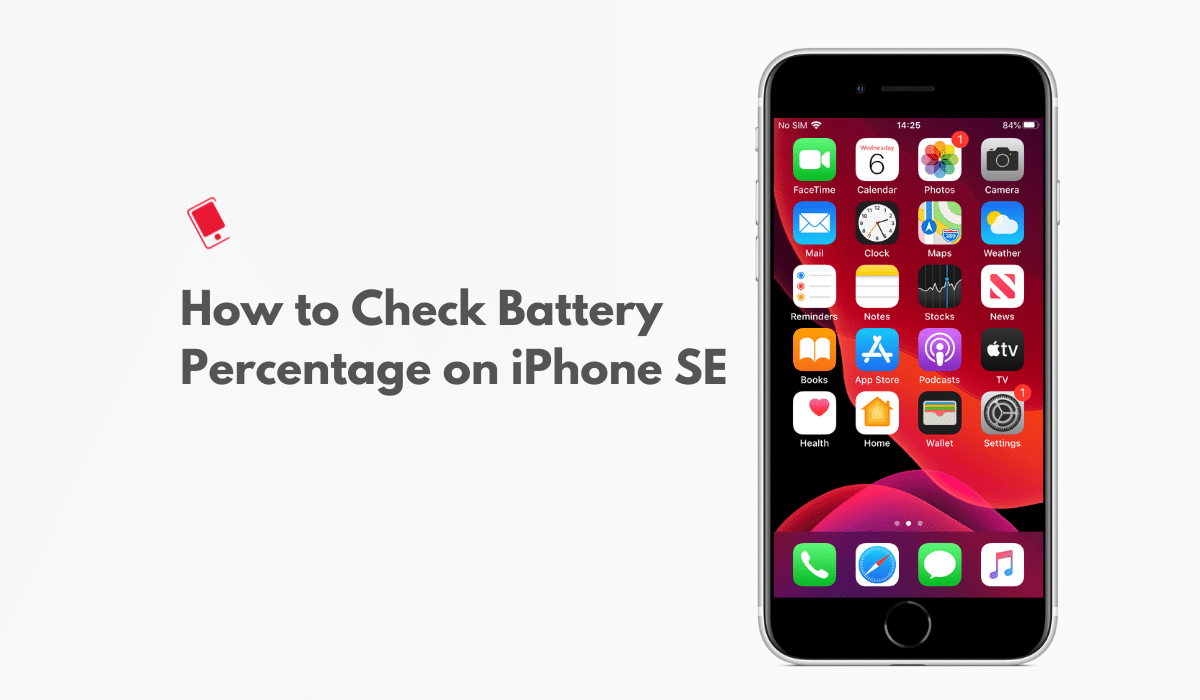 Check Battery Percentage on iPhone SE (2020)