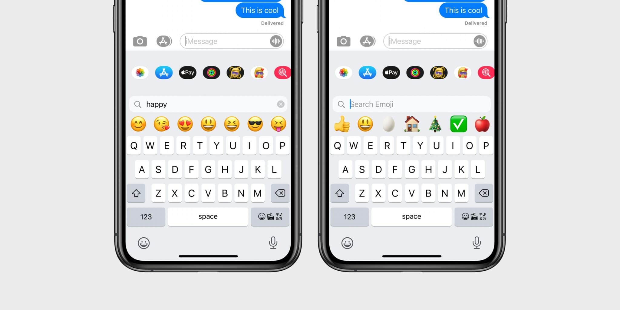 Apple iOS 14 Keyboard Emoji Search