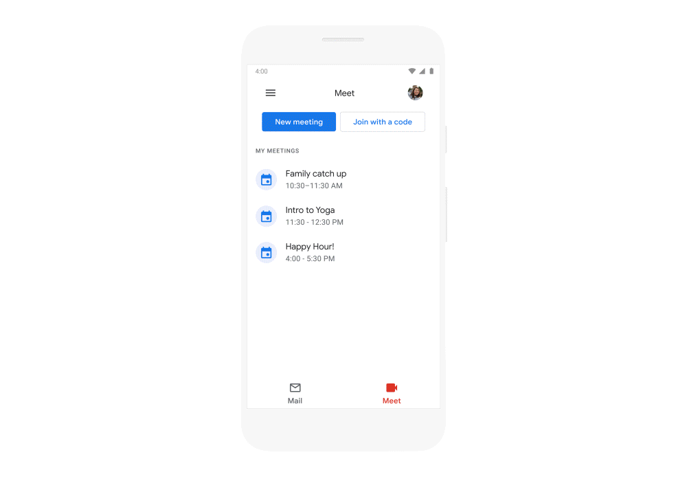 Gmail App With Google Meet Video Calls