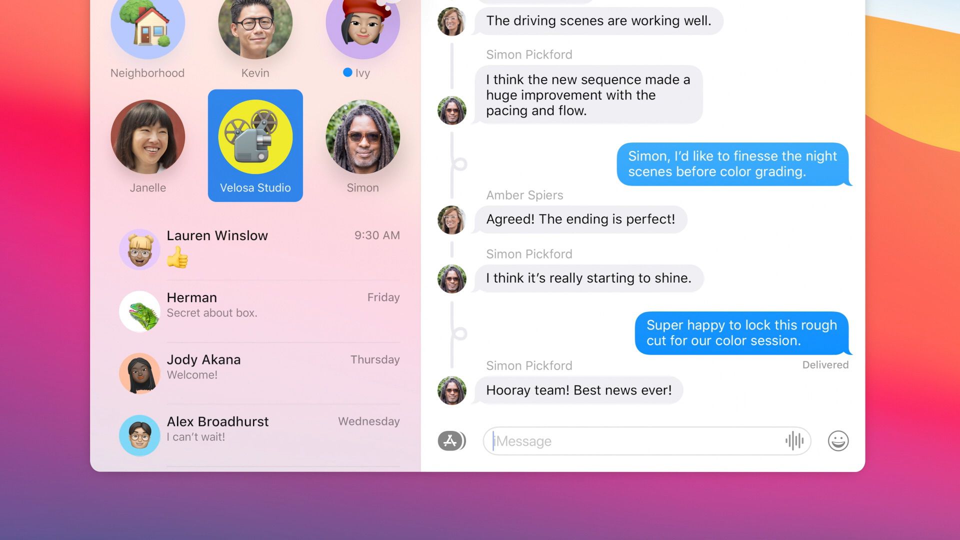 Apple macOS Big Sur Messages App