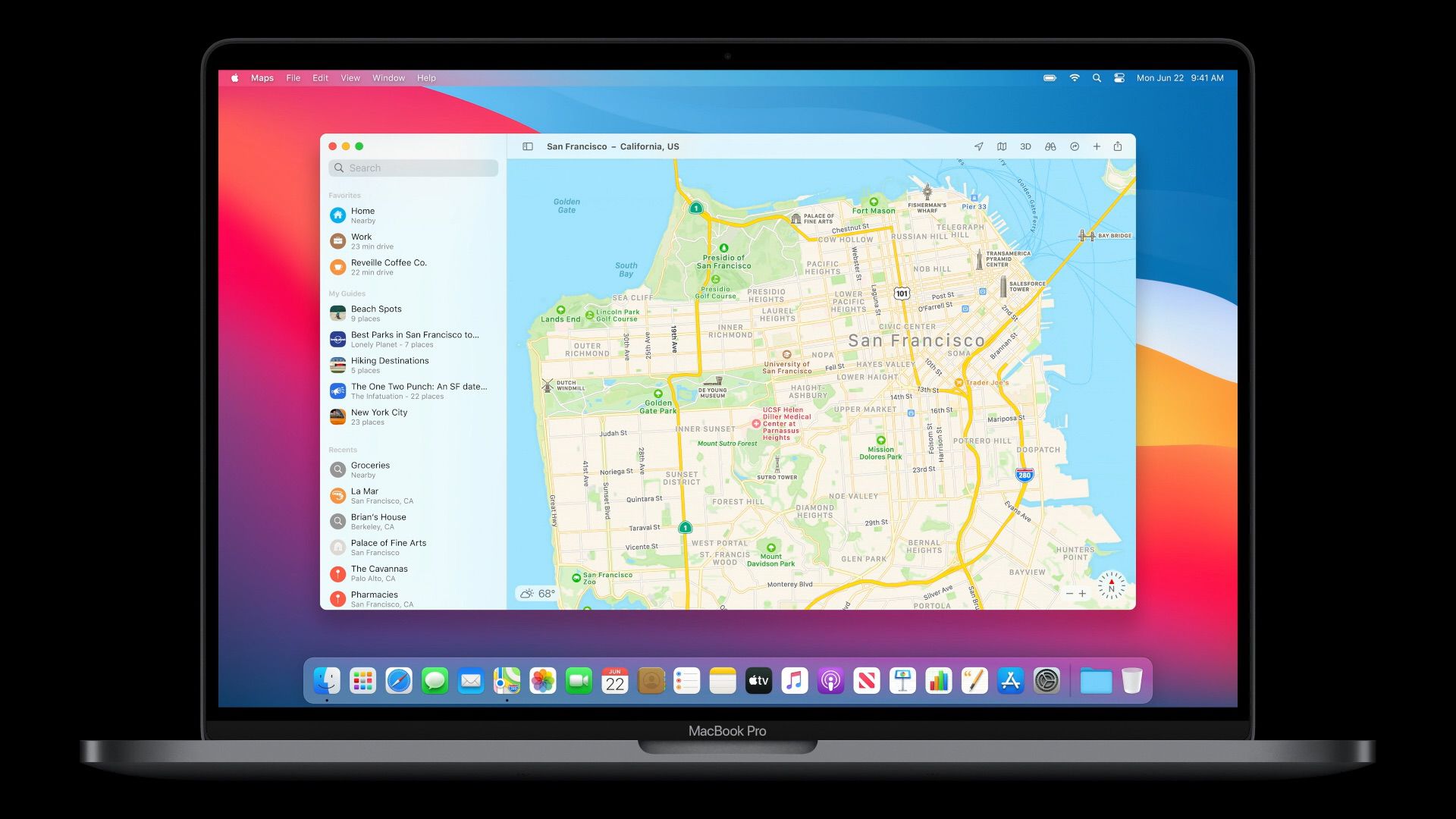 Apple macOS Big Sur Apple Maps App