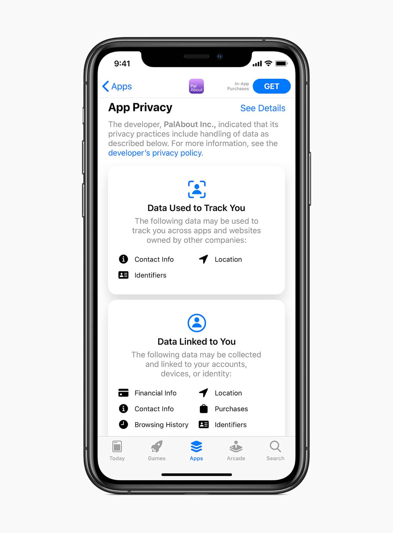 App Privacy - iOS 14