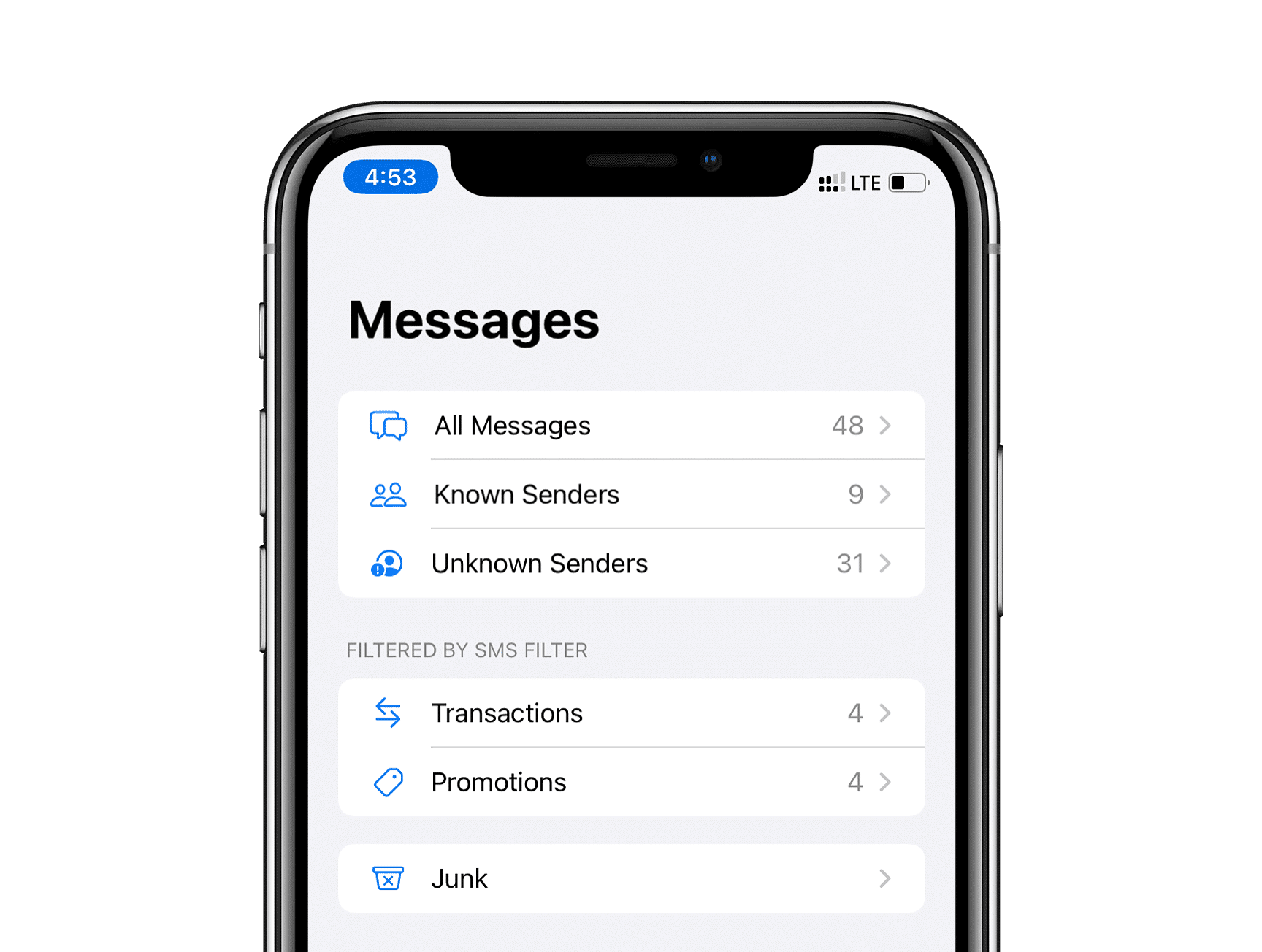 Filter Conversations - iOS 14