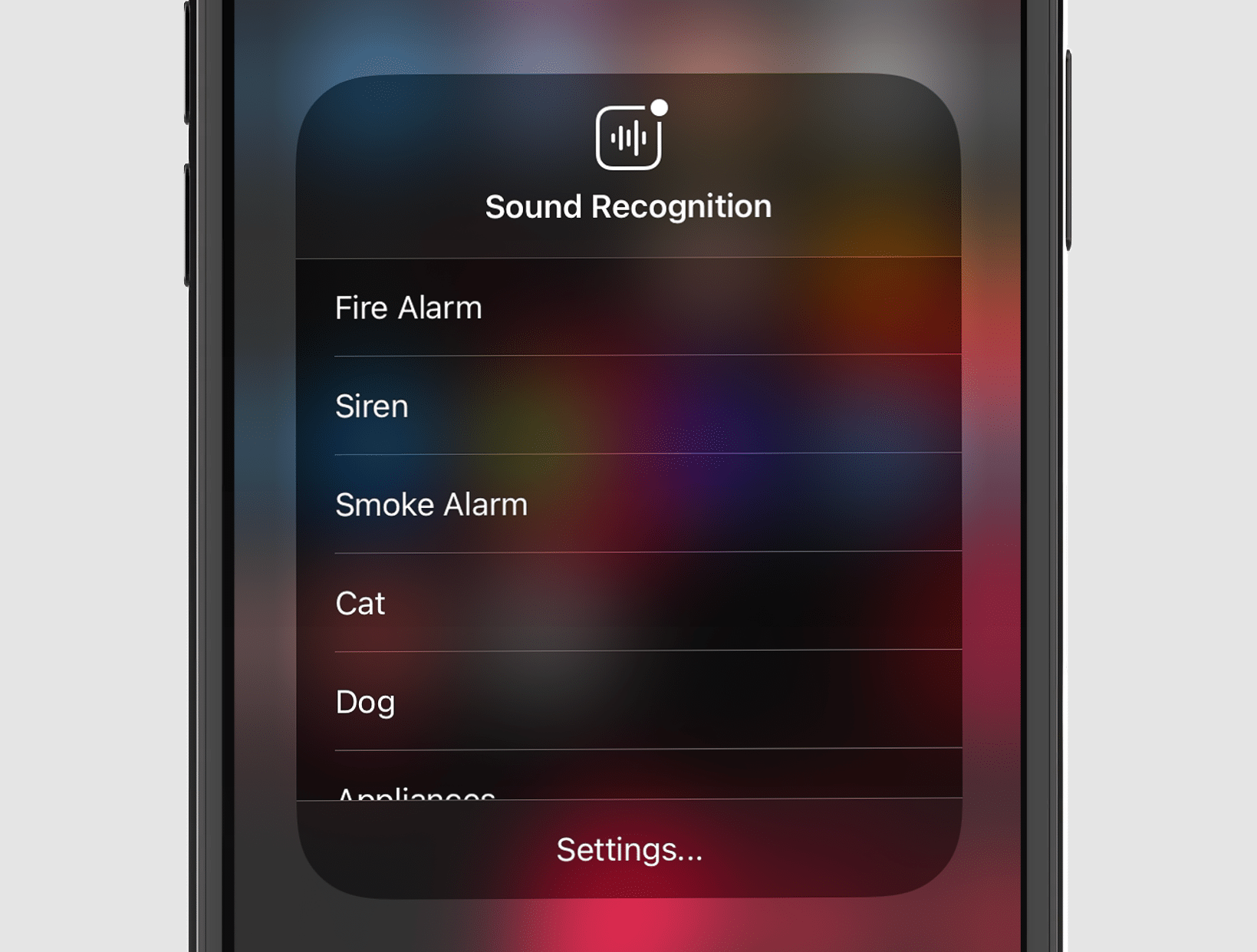 Sound Recognition - iOS 14