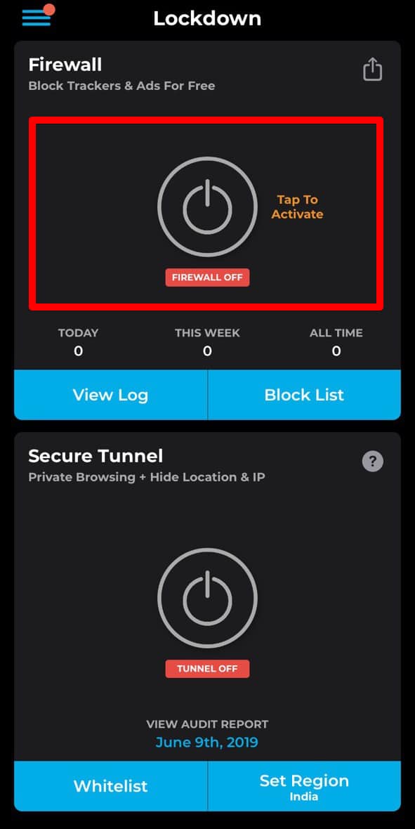 Lockdown Apps VPN