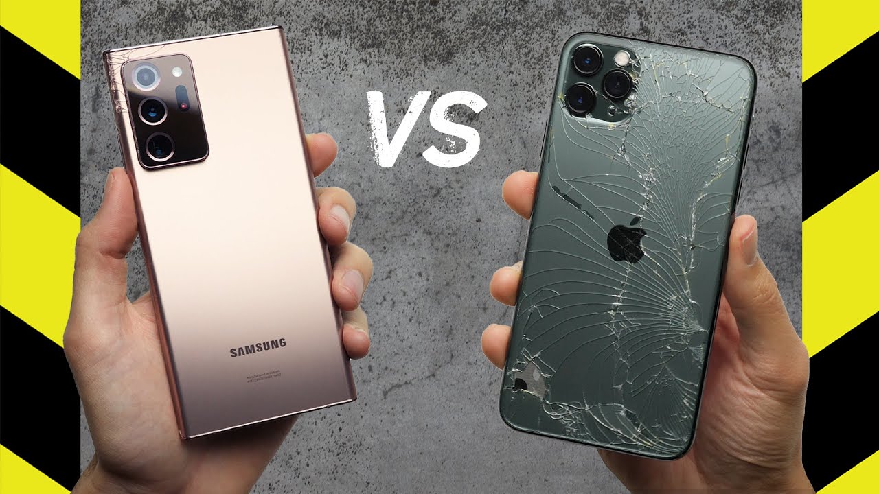 iPhone 11 vs Galaxy Note 20 Ultra Drop Test