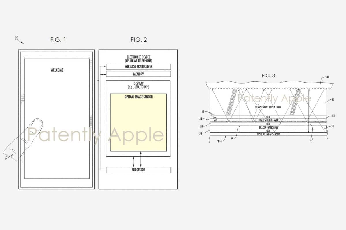 Apple patent for in-display fingerprint scanner
