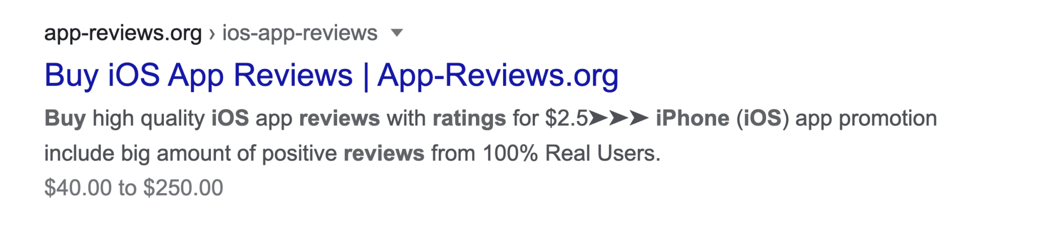 fake review app store