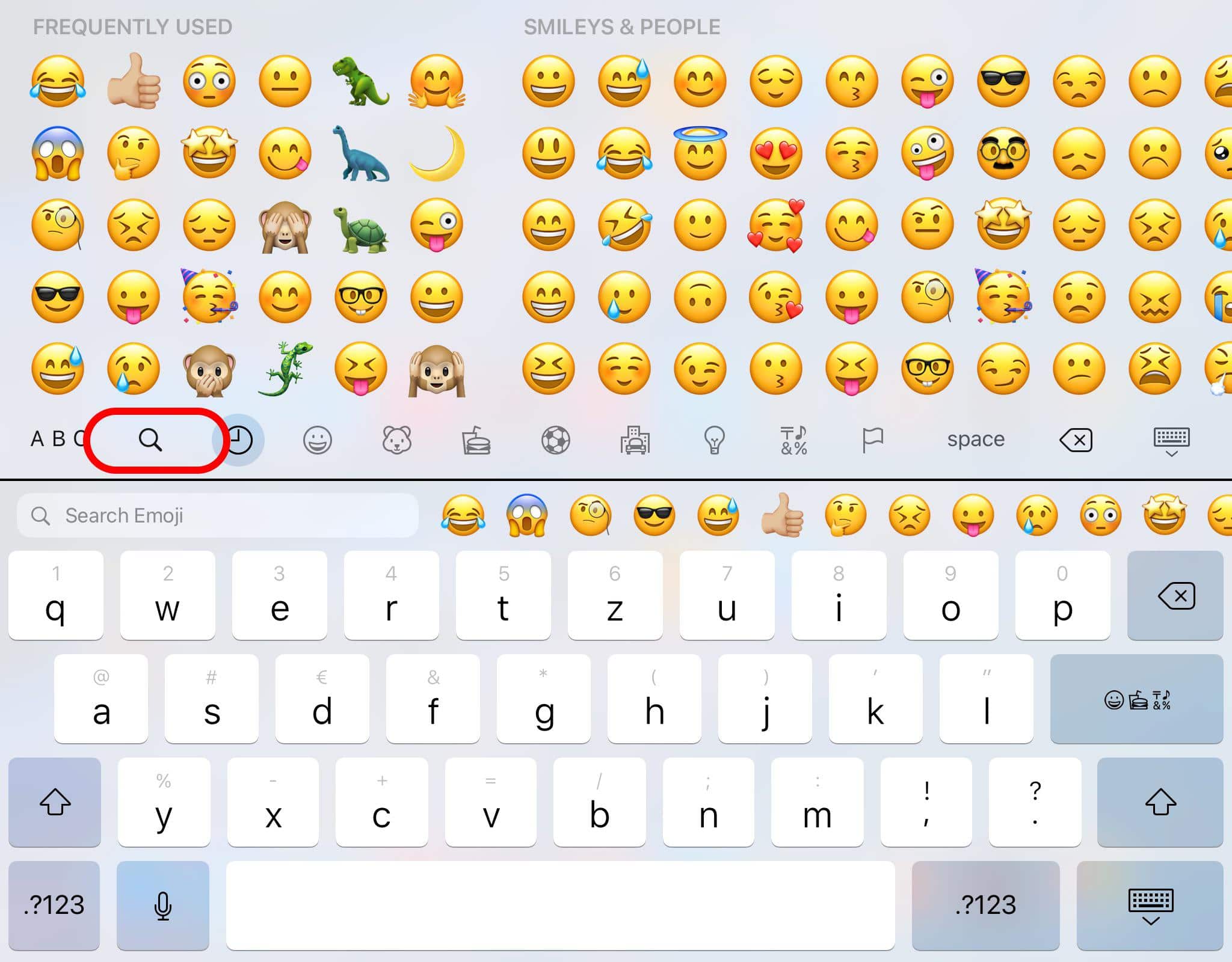 iPadOS 14.5 emoji search