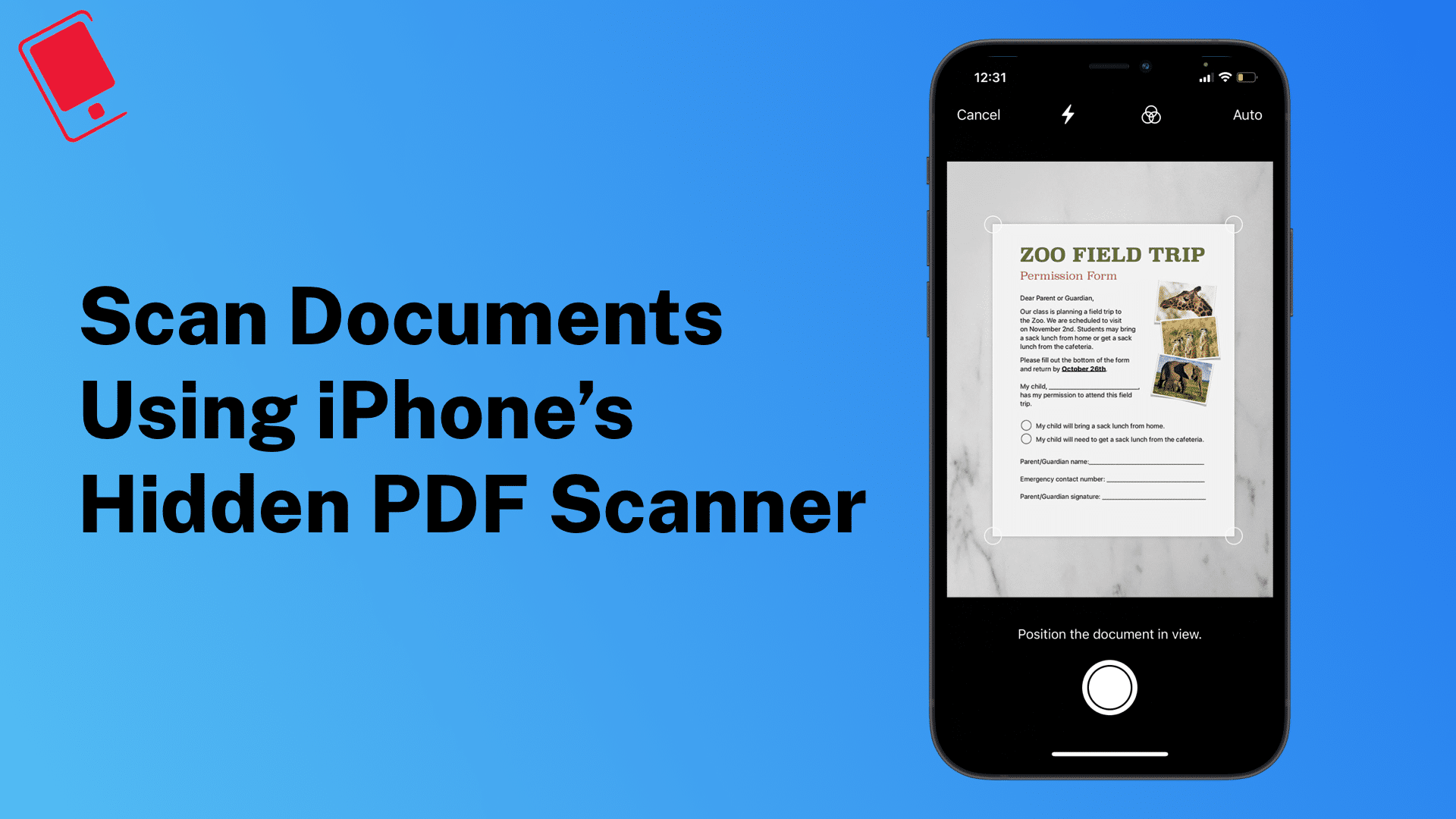 scan documents using iphone notes files