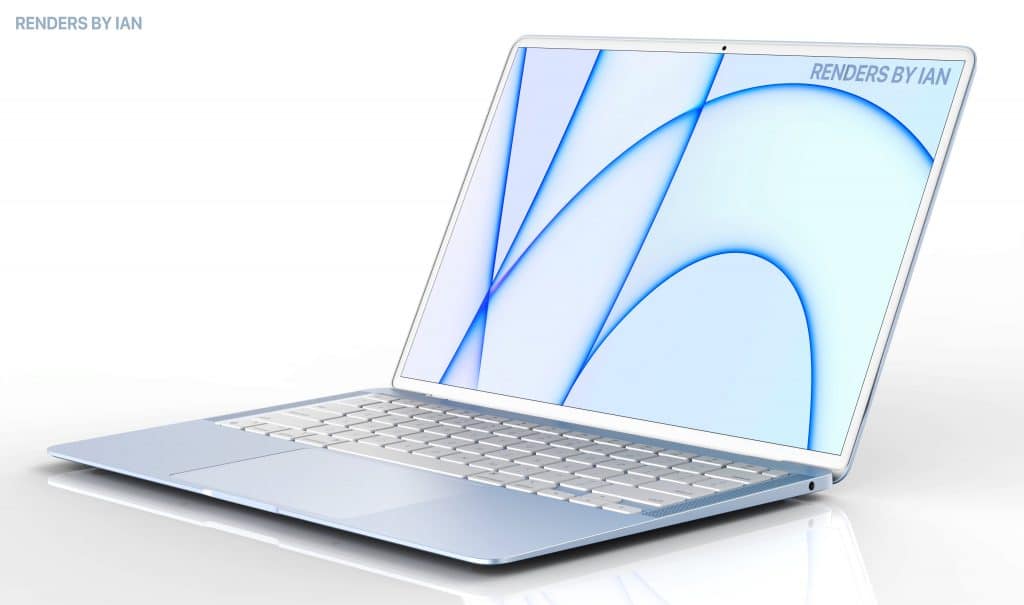 MacBook Air in Blue render