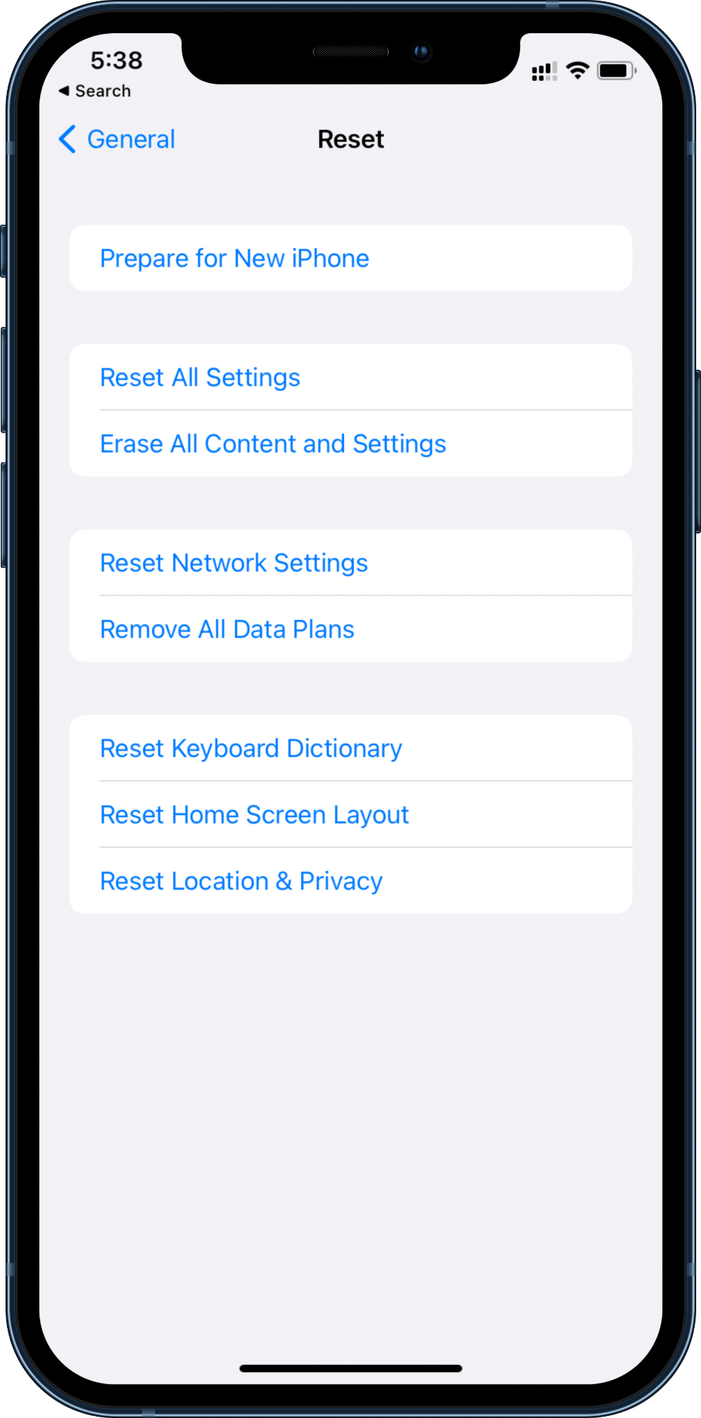 prepare for new iPhone menu