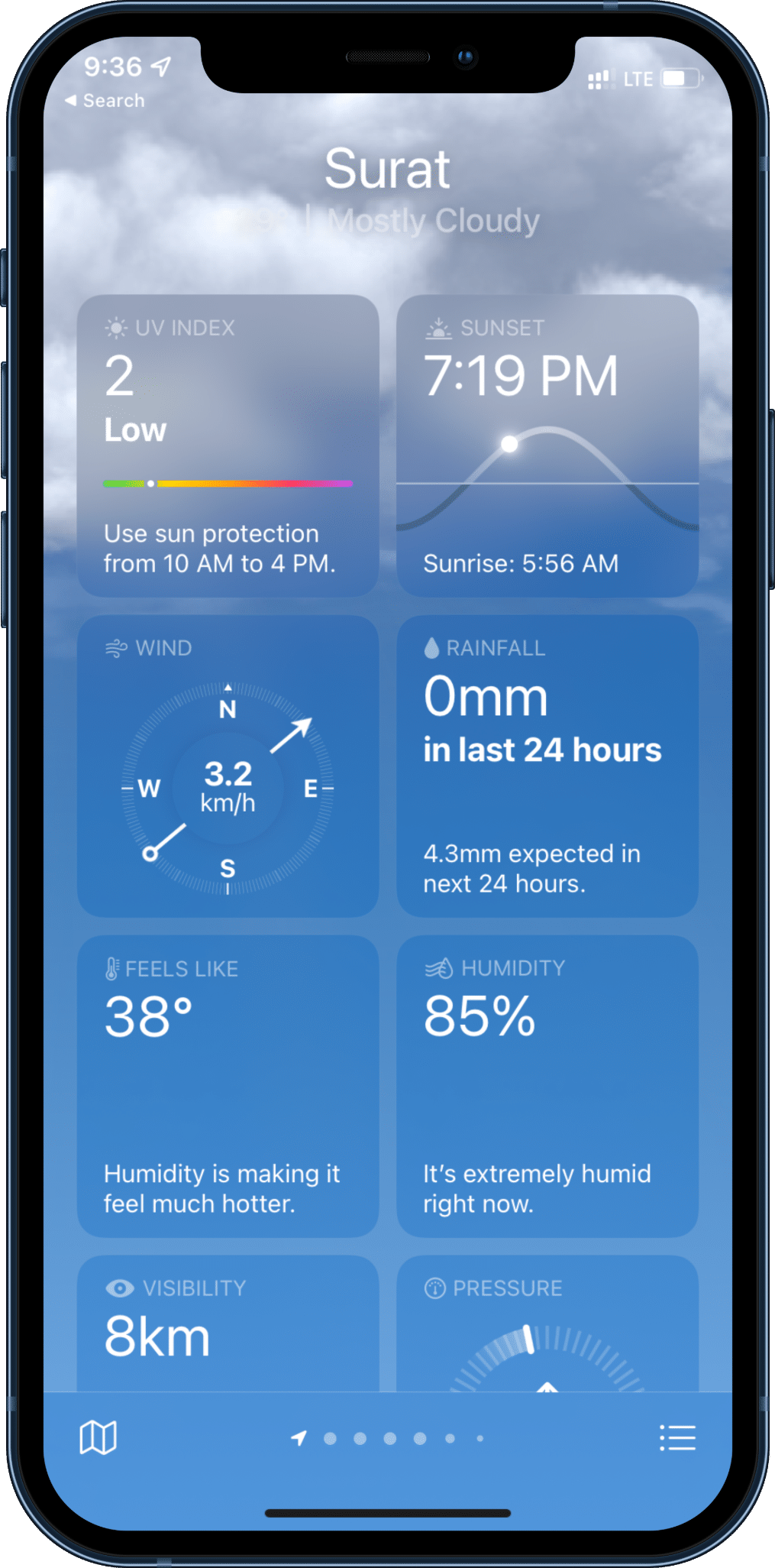 Weather app in iOS 15