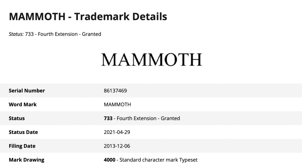 macos 12 mammoth trademark