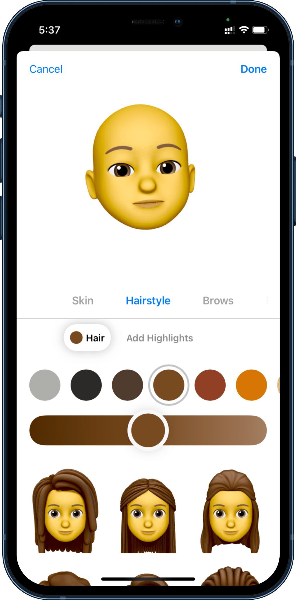 New Memoji menu in Messages in iOS 15
