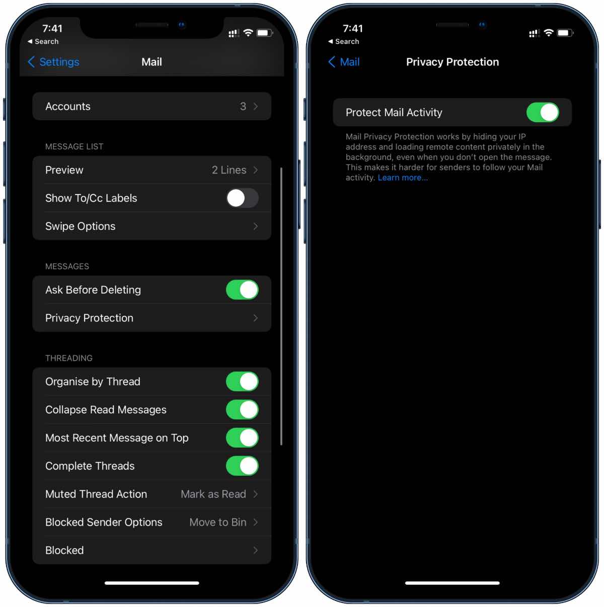protect mail activity