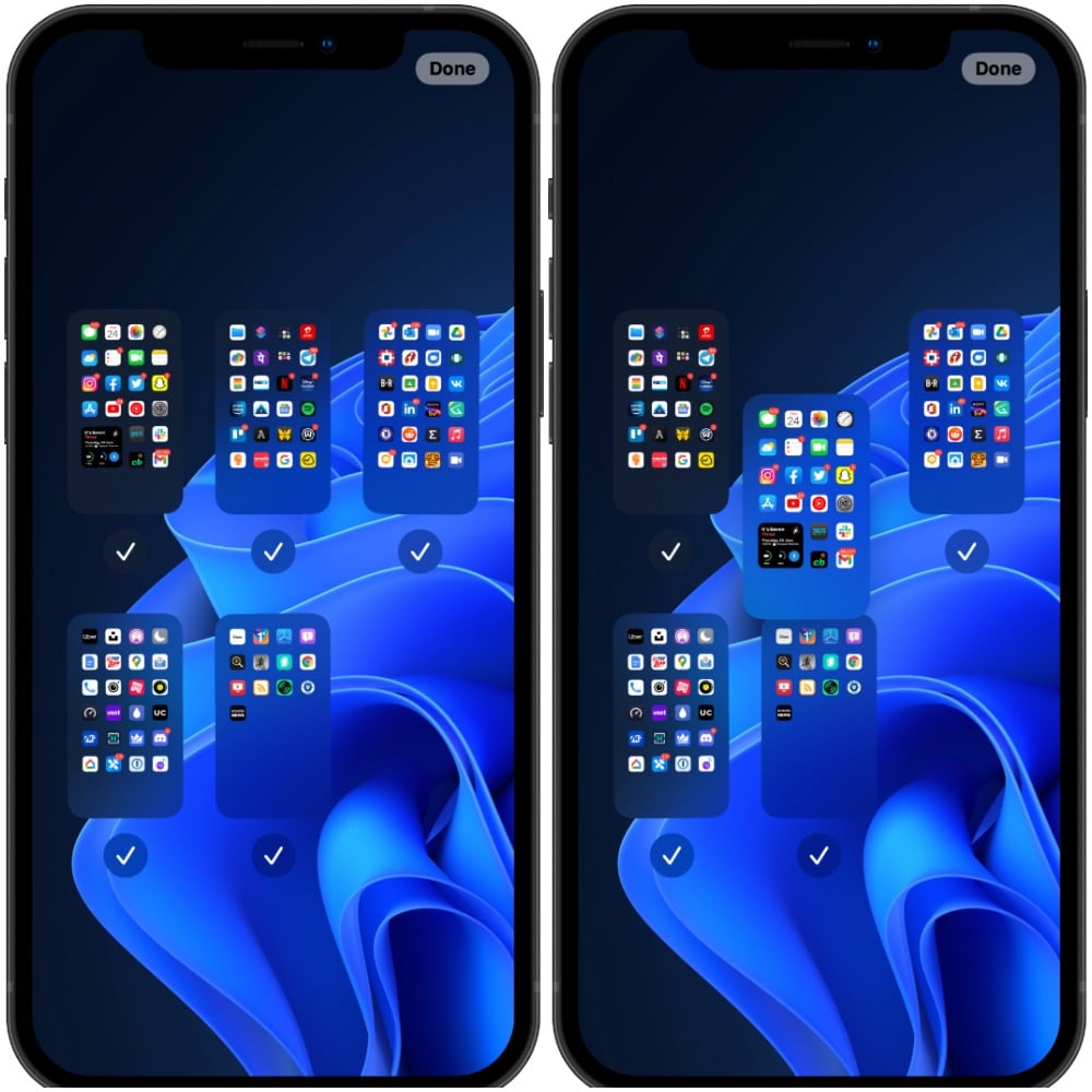 rearrange home screen pages iPhone ios 15