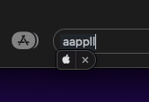 text replacement mac apple logo