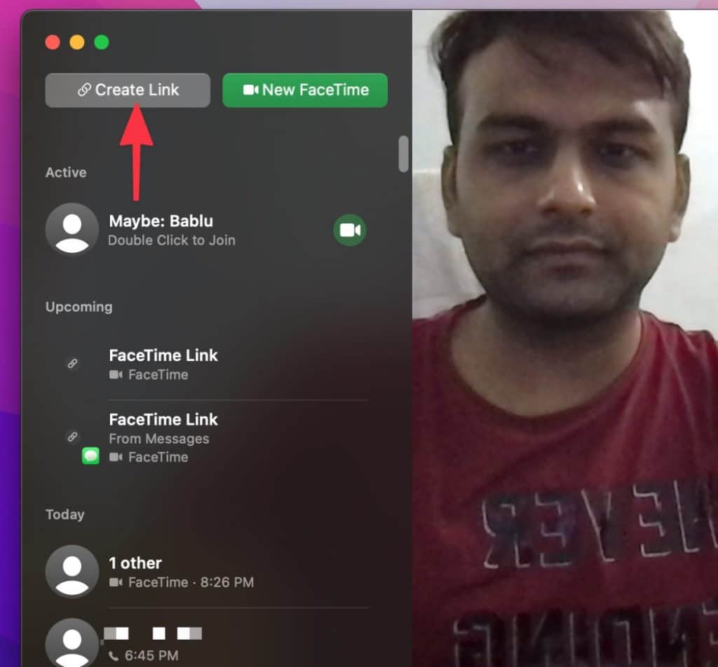 create facetime link on mac