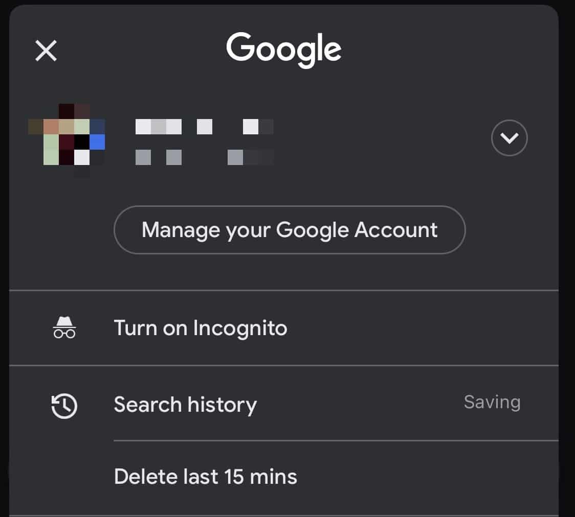 Delete Google Search on iPhone